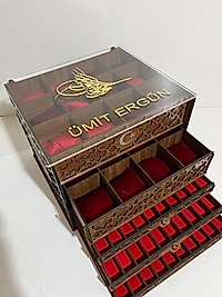 Kişiye Özel Ahşap Tesbih Kutusu ( 30 Tesbih 24 Saat )