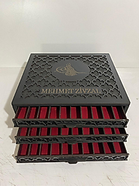 Kişiye Özel Ahşap Kalın Tesbih Kutusu ( 30 Tesbih )