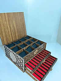 Kişiye Özel Ahşap Tesbih Kutusu ( 20 Tesbih 12 Saat )