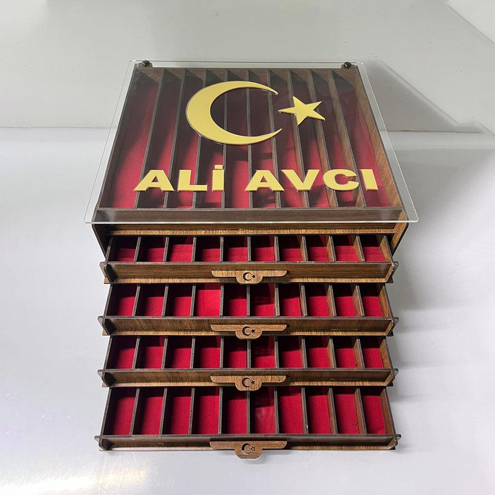 Kişiye Özel Ahşap 50li Tesbih Sandığı