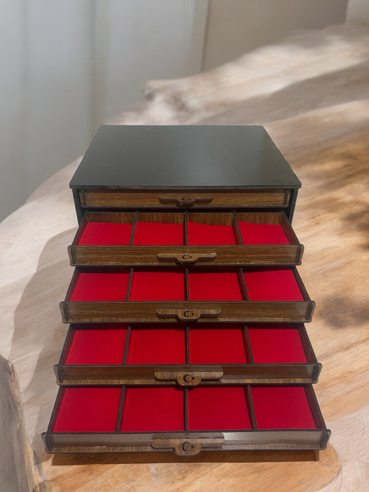 Ahşap Çekmeceli Zippo Çakma Kutusu  ( 50 Adet )